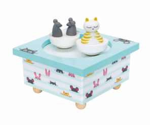 Trousselier Music Box Dancing Cat & Mouse