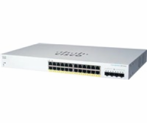 Cisco switch CBS220-24P-4X (24xGbE,4xSFP+,24xPoE+,195W) -...