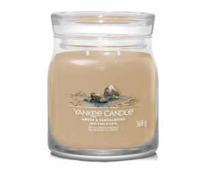 Svíčka ve skleněné dóze Yankee Candle, Ambra a santalové ...