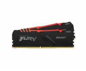 Kingston FURY Beast/DDR4/16GB/2666MHz/CL16/2x8GB/RGB/Black