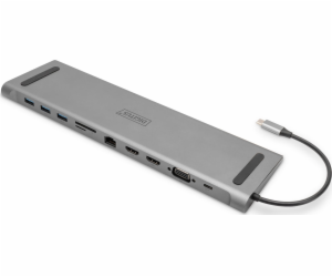 Digitus stanice/replikátor USB-C dokovací stanice, 11 por...