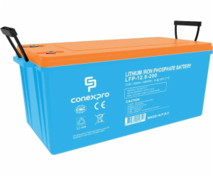 Baterie Conexpro LFP-12.8-200 LiFePO4, 12V/200Ah, M8, Blu...