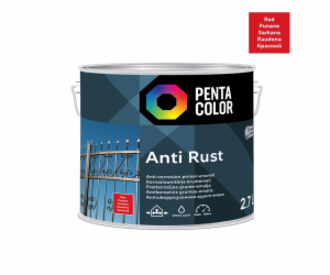 barva Pentacolor Antirust, červená, 2,7l