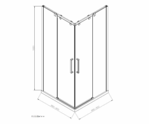 Sprchová kabina čtvercová "K-073B"