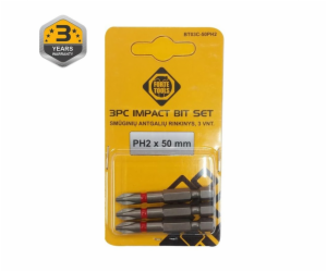 Šroubovací bity Forte Tools PH2, 50 mm, 3 ks