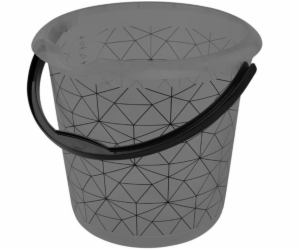 Bucket Keeper Polygon, 10 l, transparentní/černý