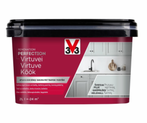 Smaltovaná barva V33 Perfection Kitchen, 2 l, světle šedá