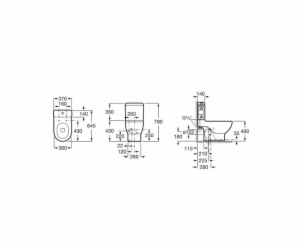 WC ROCA MERIDIAN A34224L000+A341240000, 370×650 mm