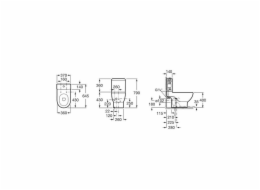 WC ROCA MERIDIAN A34224L000+A341240000, 370×650 mm