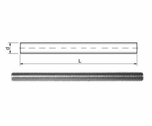 TYČ A2 M12X1000 DIN975