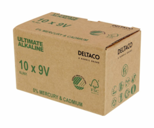 DELTACO ULTIMATE, Batéria alkalická 9V 6LR61 10ks