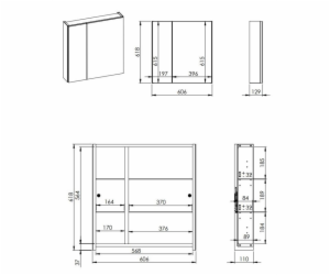 ZÁVĚSNÁ SKŘÍŇKA SE ZRCADLEM BASIC 60 CM