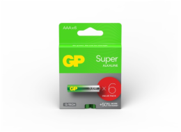 Prvky GP SUPER ALKALINE AAA/LR03, 1,5V, 6 ks.