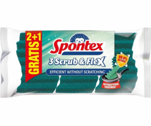 Mycí houby Spontex Scrub & Flex, 3 ks.