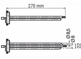 Topné těleso GNALI BOCIA 419, 1,5 kW