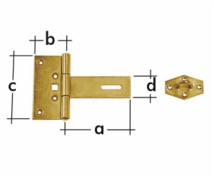 Závora dveří Domax 613201/871101, žlutá, 150 mm x 100 mm