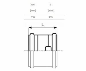 Opravná spojka na venkovní kanalizaci Magnaplast, O 110 mm