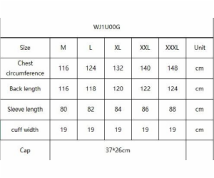 Pláštěnka WJ1U00G, velikost XL