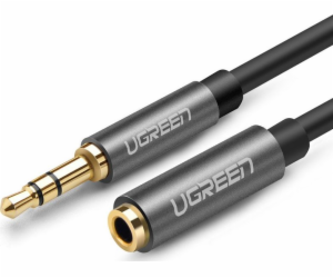 Kabel Ugreen Jack 3,5mm - Jack 3,5mm 1m stříbrný (UGR220GRY)