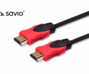 Savio HDMI - HDMI kabel 7,5 m červený (SAVIO CL-140)