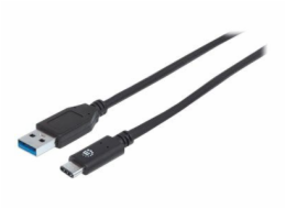 Manhattan USB-A USB kabel – 0,5 m černý (354639)