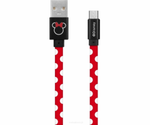 Disney USB kabel USB-A – USB-C 1 m červený (DUSMIN025)