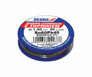 Dedra pájka s tavidlem Sn60Pb40 1mm 50g - 31L61005