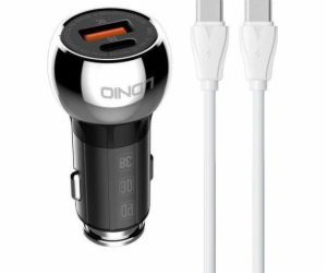 LDNIO nabíječka LDNIO C1 nabíječka do auta USB, USB-C + U...