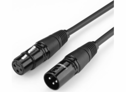 Ugreen UGREEN AV130 kabel XLR samice na XLR samec - 5 m (černý)