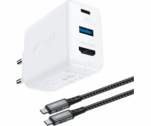 Acefast nabíječka Acefast 2v1 GaN 65W USB Type C / USB na...