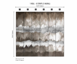 Fototapeta, Horizon Taupe, 113147, 2,8x3m (6 dílů po 0,5m)