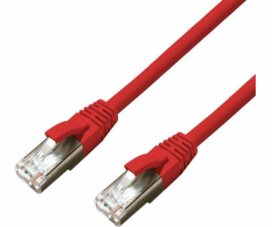 MicroConnect CAT6A S/FTP 0,25m Červená LSZH