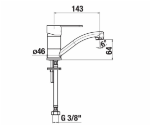 Dřezová baterie JIKA LYRA SMART H3511Z10042201