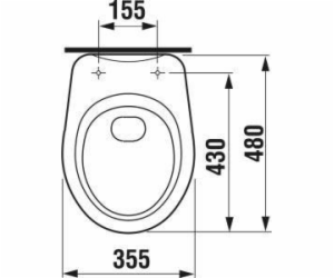 WC JIKA ZETA H8223960000003, 355×480 mm