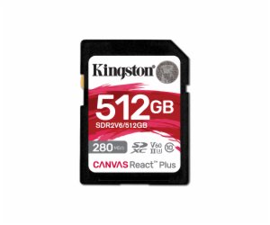 Kingston SDXC karta 512GB Canvas React Plus, UHS-II, U3, ...