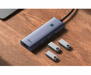 Adaptér Baseus HDMI + 4xUSB3.0 + USB-C PD/USB-C 100W