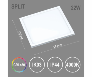 Závěsná lampa Tope Split, 22W, 4000°K, LED, bílá