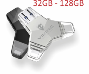 Viking USB Flash disk 3.0 4v1 s koncovkou Lightning/Micro...