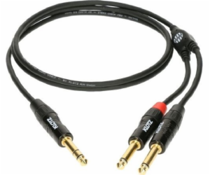 Klotz Jack 6,3 mm - Jack 6,3 mm x2 kabel 3m černý