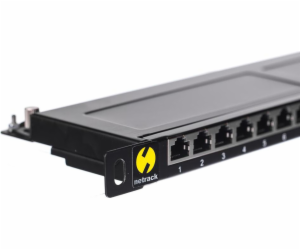 NetRack Patch panel 19 0,5U 24 portů Kat. 5e FTP (104-12)