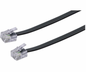 Schwaiger RJ11 6P4C telefonní kabel 6m, černý (TAL6331533)