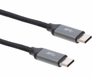 Montis USB-C - USB-C USB kabel 1 m Černostříbrný (MT004)