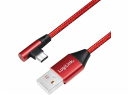 LogiLink USB-A - USB-C USB kabel 0,3 m červený (CU0145)