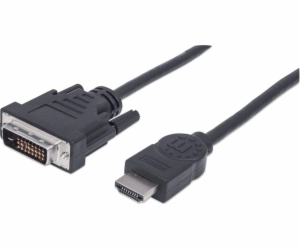 Manhattan HDMI - DVI-D kabel 3m černý (372510)