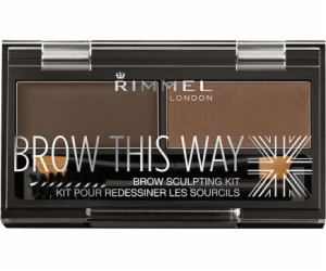 Rimmel Brow This Way Scuplting Kit č. 3 Tmavě hnědá 2,4g