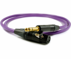 Melodika Jack 6,3mm - XLR kabel 17m fialový