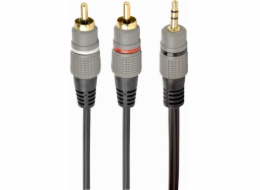 Gembird Jack 3,5 mm - RCA (Cinch) kabel x 2 5m šedý (CCA-352-5M)