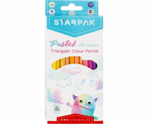 Starpak OLO TUŽKY 24KOL/180 TROJ PASTEL STK 12/144