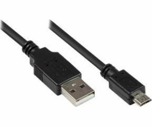 Dobré připojení USB-A - microUSB USB kabel 1,8 m černý (9...