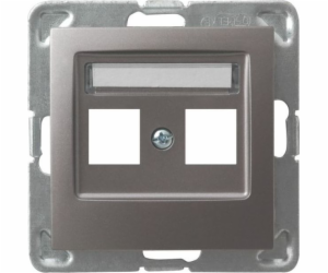 Ospel Computer Socket Housing, Double Ecru AS OSPEL